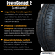 thumbnail image 2 of Paquete de 4 llantas 185/65R15 88H PowerContact 2 marca Continental, 2 of 11