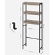 thumbnail image 3 of Estante de Baño, Soporte de Lavadora, Montaje Fácil, Estilo Industrial, Marfil Claro y Negro, 3 of 9