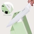 thumbnail image 4 of Juego de Cuchillos de Cocina hecef de 15 Piezas con Recubrimiento Antiadherente - Verde, 4 of 10