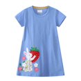 thumbnail image 1 of Vestido de verano de algodón para niña REDARER, informal, de manga corta y bordado con dibujos animados, para tallas 2-3 años, 1 of 4