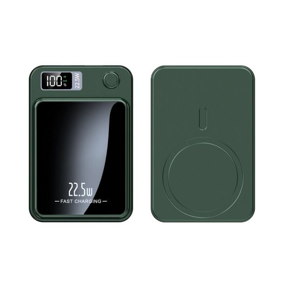 Mini batería externa magnética inalámbrica de 20000 mAh con cargador rápido para iPhone y teléfonos móviles.