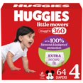 thumbnail image 1 of Pañales para bebés Huggies Little Movers HuggFit 360°, talla 4 (10-17 kg), 1 of 9