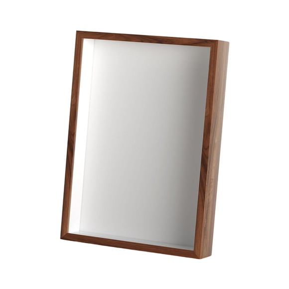 Marco de fotos rectangular de madera con tapa de vidrio de 5 cm de profundidad. 6 pulgadas