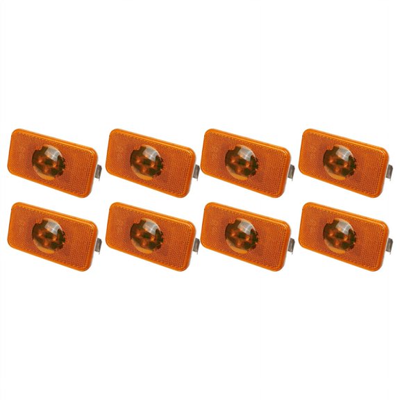 8X Luz de Posición Lateral LED para Camión de Coche de 24 V Lámpara Indicadora ámbar 4 LED para Trucks FM /