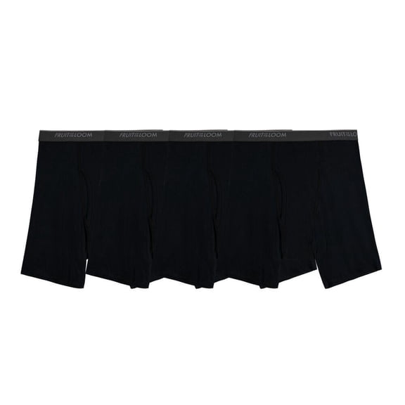 Bóxer Fruit of the Loom para Hombre Bóxer Ajustado Algodón Sustentable Negro 4 Piezas Talla EG