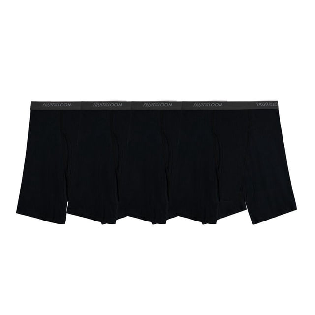 Bóxer Fruit of the Loom para Hombre Bóxer Ajustado Algodón Sustentable Negro 4 Piezas Talla EG