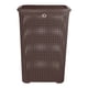 thumbnail image 3 of Kit 2 Cestos de Plástico La Ardilla Con Tapa para Ropa Tipo Rattan (Chocolate), 3 of 4