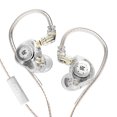 thumbnail image 1 of KZ Auriculares internos con cable de 3,5 mm Auriculares ergonómicos con cancelación de ruido Auriculares universales para teléfono portátil, transparentes, con micrófono, 1 of 2