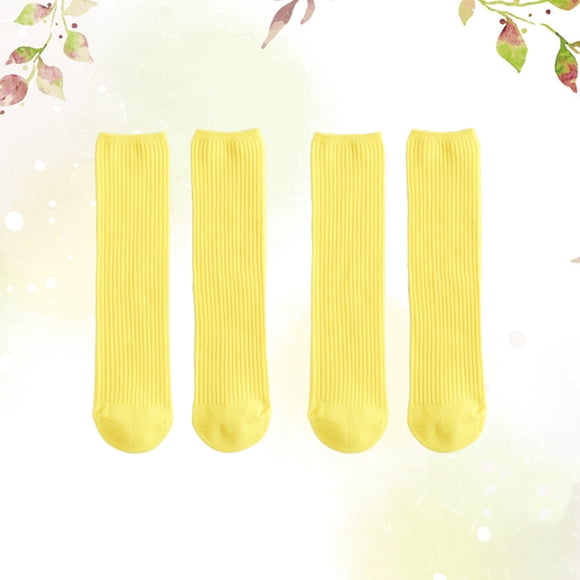 SOPOTUTU 2Pares De Calcetines De Amarillo Para Uso Universal Medio