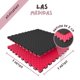 thumbnail image 3 of Piso Tatami 8m² 8pz Artes Marciales Gym Foamy 100x100x2cm Rojo/Negro, 3 of 5