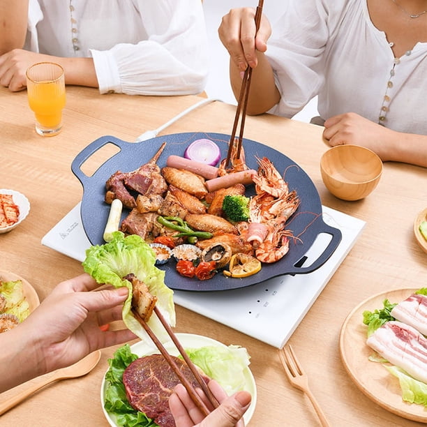 Imagen 8 de Multi-Griddle Grill Pan | Heavy-Duty Cast Iron | Non-Stick BBQ, Baking, Frying | Double Ear Handles | Electromagnetic Compatible | Detachable Legs | Outdoor Camping & Kitchen Use | 1-Pack | Large