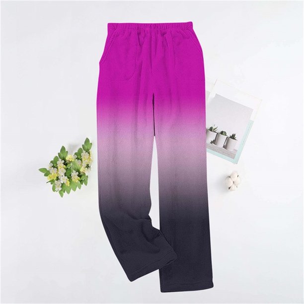 Puyaiuu Women's Pajama Pants With Pockets Flannel Pajama All kinds of Print Comfy Lounge Pant Fuzzy Sleep Bottoms with Pockets Gift