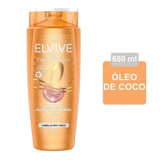 Shampoo L'Oréal Elvive óleo extraordinario nutrición intensa cabello muy seco 680 ml
