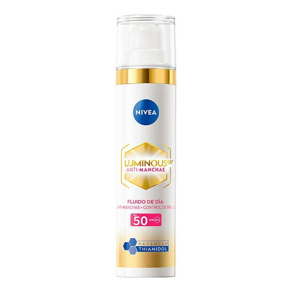 Fluido facial Nivea Luminous 630 anti-manchas FPS 50 con ácido hialurónico y vitamina E 40 ml