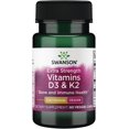 thumbnail image 1 of Swanson Suplemento Alimenticio de Vitaminas D3 y K2 en Cápsulas Vegetales, 60 Unidades, 1 of 1