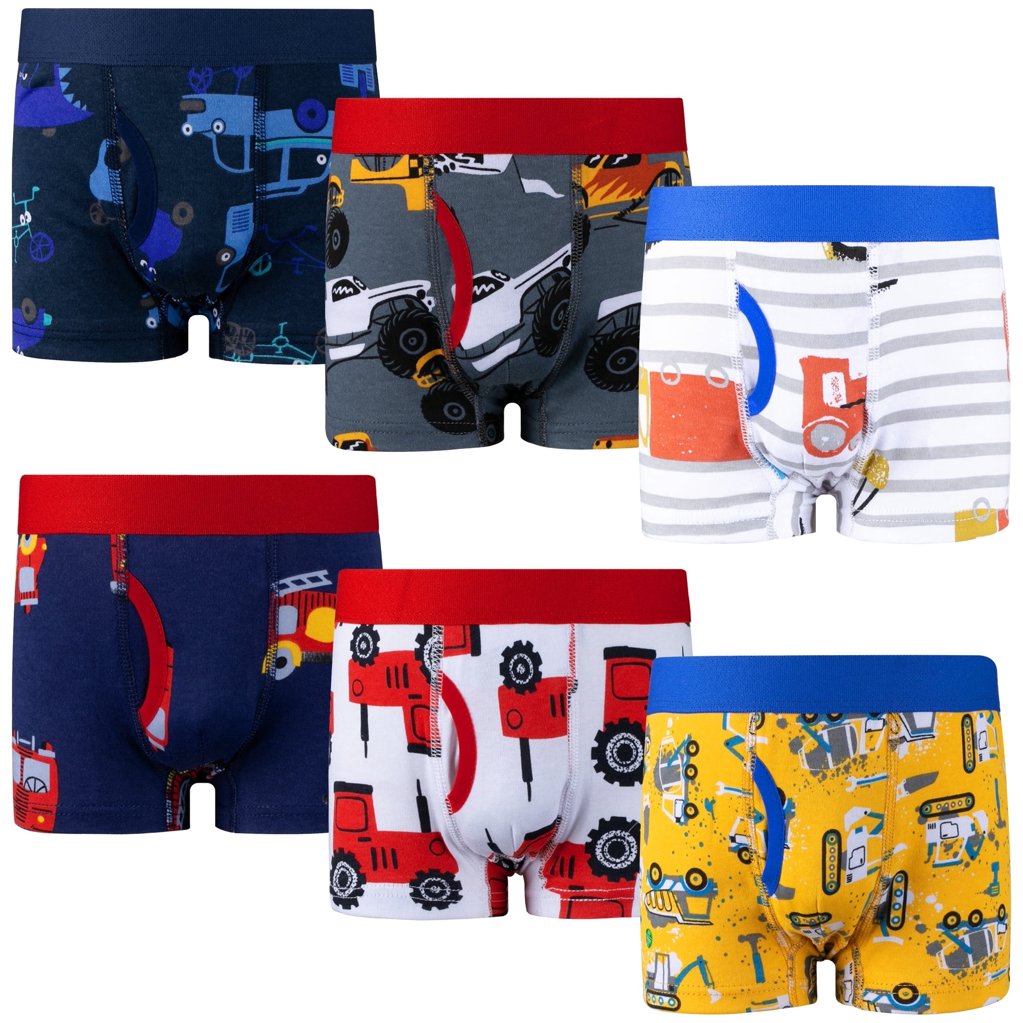 BIG ELEPHANT Paquete de 6 Bóxers para Niños – 100% Algodón, Ropa ...