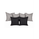 thumbnail image 1 of Set 6 Cojines Decorativos Gris Negro 4 Estampados 2 Lisos, 1 of 3