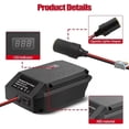 thumbnail image 3 of Para Black+*Decker* 18V a 12V Step Down Power Adaptador de Batería, DIY Charger Convertidor Power Estación con Conector para Encendedor de Cigarrillos para Auto, 3 of 5