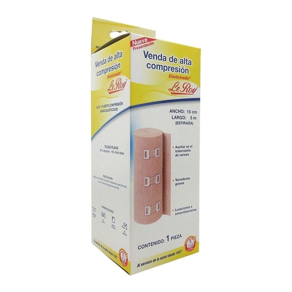 Venda Le Roy de alta compresión ancho 15 cm x largo 5 m 1 pza