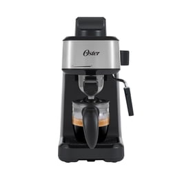 Cafetera Oster para Espresso y Cappuccino Plata con Negro