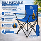 thumbnail image 2 of 4 Sillas Plegables De Camping Y Playa de Exterior Mesa 120cm azul, 2 of 9