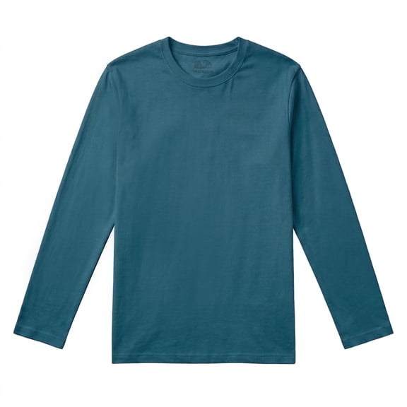 Playera Fruit of the Loom para Hombre,Manga Larga Cuello Redondo, Azul , Talla M