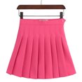 thumbnail image 2 of Deportes Faldas de cintura alta Falda plisada corta Vestidos escolares para niñas adolescentes Tenis Scooters Talla S (rojo rosa), 2 of 4