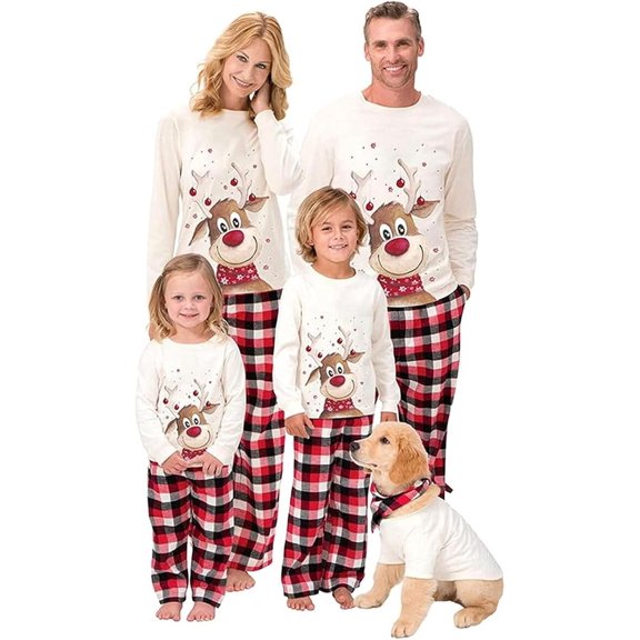 Conjunto de pijama navideño a juego para toda la familia, pijama de reno, ropa de dormir navideña para hombres, mujeres, adultos y niños.
