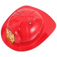 thumbnail image 2 of FELTECHELECTR Sombrero de bombero para niños, cosplay, casco de jefe de bomberos, accesorio de disfraz para niños y niñas, sombrero de bombero de plástico, 2 of 5