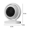 thumbnail image 3 of Calefactor cerámico portátil de 380 W con oscilación y protección contra sobrecalentamiento | Calentamiento rápido y silencioso para dormitorios, oficinas y habitaciones pequeñas | Protección, 3 of 6