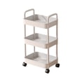 thumbnail image 1 of Mtvxesu Estante de Almacenamiento Pequeño, Carrito Rodante de 3 Niveles con Ruedas, Estantes de Plástico, Organizador, Estantes de Almacenamiento para Cocina, Sala de Estar, Oficina, Baño, Garaje, Es, 1 of 3