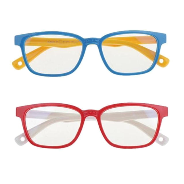 2 uds., Gafas anti luz de color azul para niños, gafas con montura de silicona suave, gafas anti-fatiga visual y protección juegos de computadora para