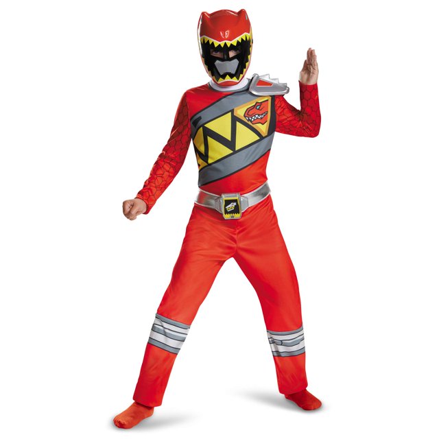 Disfraz rojo de Power Rangers Dino Charge para niños, tamaño mediano