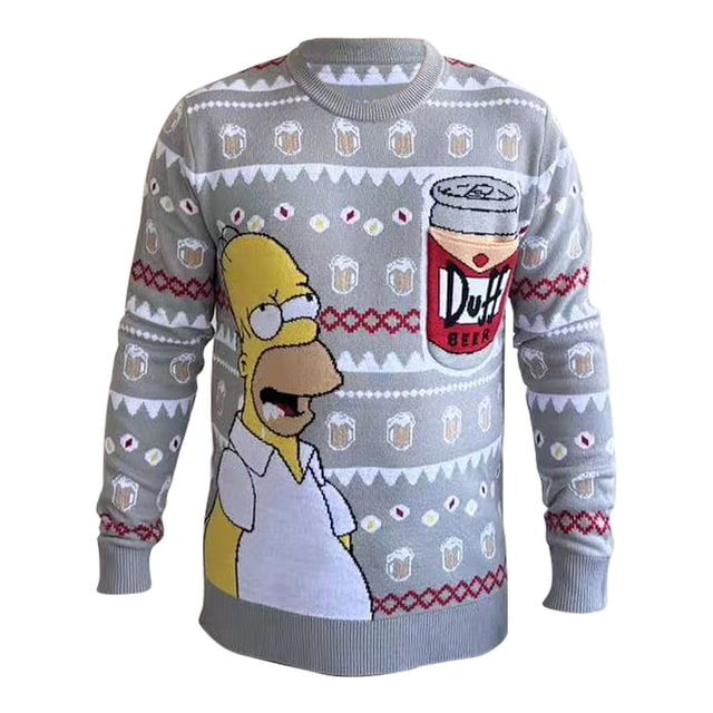 Suéter Navideño para Hombre Los Simpsons Homero Ugly Sweater Verde, Talla CH