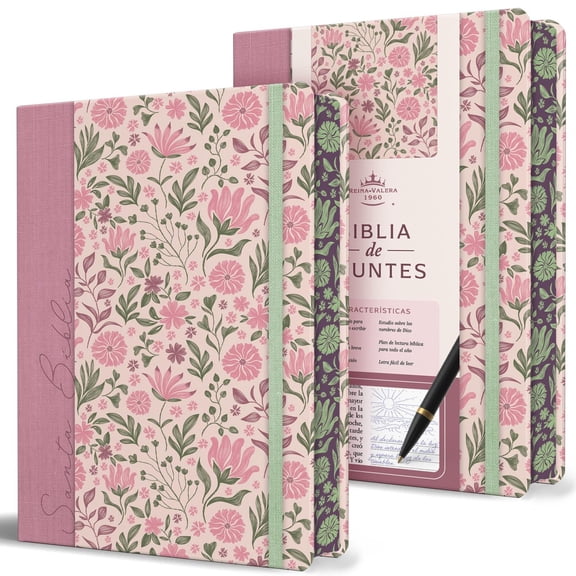 Biblia de Apuntes RVR 1960. Rosada (Edición cantos pintados