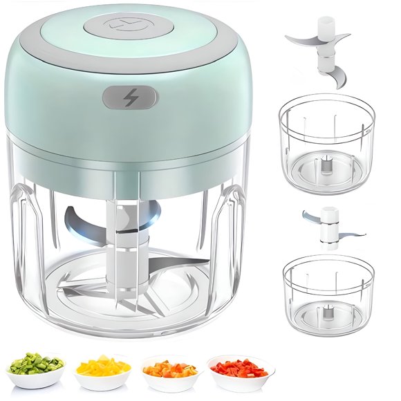 CURYMAY 2026 Nueva Picadora de Alimentos Eléctrica Mini, Procesador de Alimentos Pequeño Recargable para Ajo, Puré, Cebolla, Hierbas, Vegetales, Jengibre, Licuadora de Frutas Procesador de Alimentos