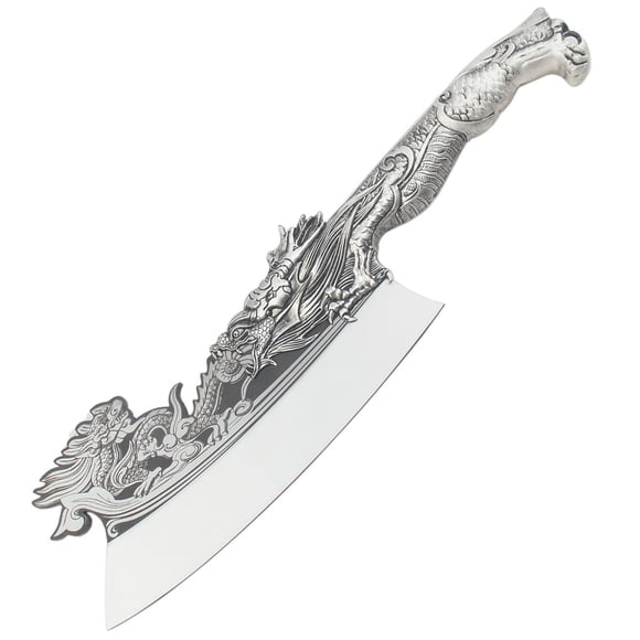 Cuchillo chef profesional VentDepot DragonBlade 1 Pza 36.7cm Acero Inoxidable Grabado Dragon