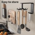 thumbnail image 4 of Soporte colgante para utensilios de cocina | Organizador de pared giratorio 360° | 10 ganchos de acero inoxidable | Multifunción para cucharas, ollas y toallas | Almacenamiento que ahorra espacio |, 4 of 6