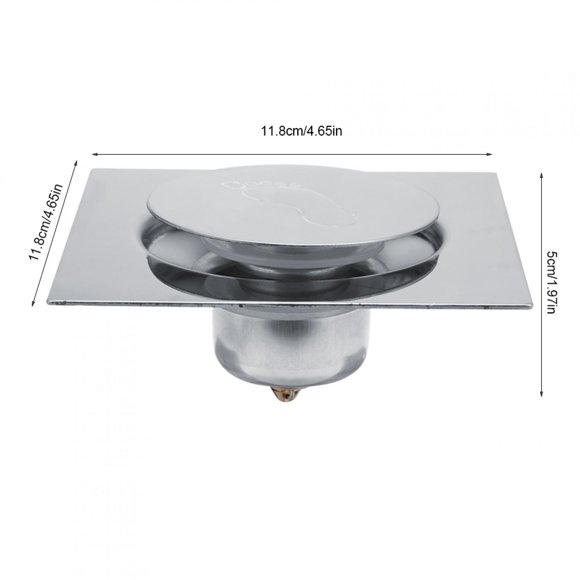 Desagüe De Ducha Desagüe De Piso Resumidero De Acero Inoxidable Volante De Juguete Pedal De Acero Tipo De Rebote Desagüe De Piso Desagüe De Ducha Para Baño Lavadero Garaje