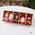 thumbnail image 4 of MTBLYS Set de 5 adornos navideños de peluche de Papá Noel| muñeco de peluche hecho a mano para colgar en el árbol| regalo navideño, 4 of 8