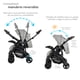 thumbnail image 4 of Carriola para Bebé y Autoasiento D'bebé Sistema de Viaje Elite Reversible Travel System Con Portabebé Gris, 4 of 6