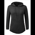 thumbnail image 1 of Sudadera con Capucha de Punto Acanalado Suave para Mujer, Suéter de Larga, Sudadera Ligera y Acogedora para Otoño. Negro M, 1 of 6