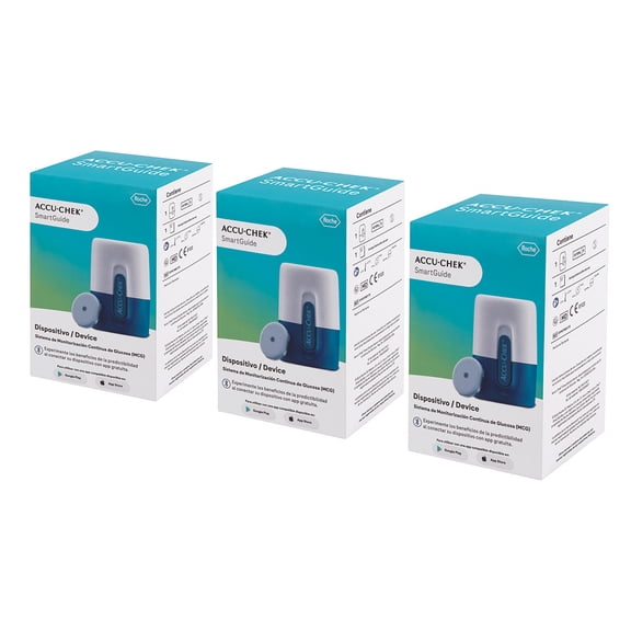 Kit 3 Sensores de Monitoreo Continuo de Glucosa Accu-Chek SmartGuide | Hasta 14 Días Cada Uno | Bluetooth