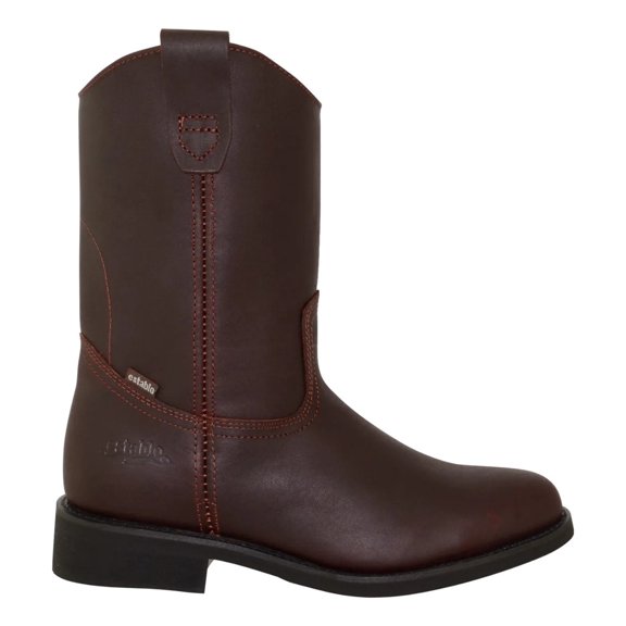 Bota De Trabajo Establo 512 De Piel Con Tacón Caballero Color Shedron Grasso