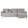 thumbnail image 3 of Sala Modular Sofá Cama De Lino Gris Claro Modelo Duomo Makora Reversible, 3 of 9