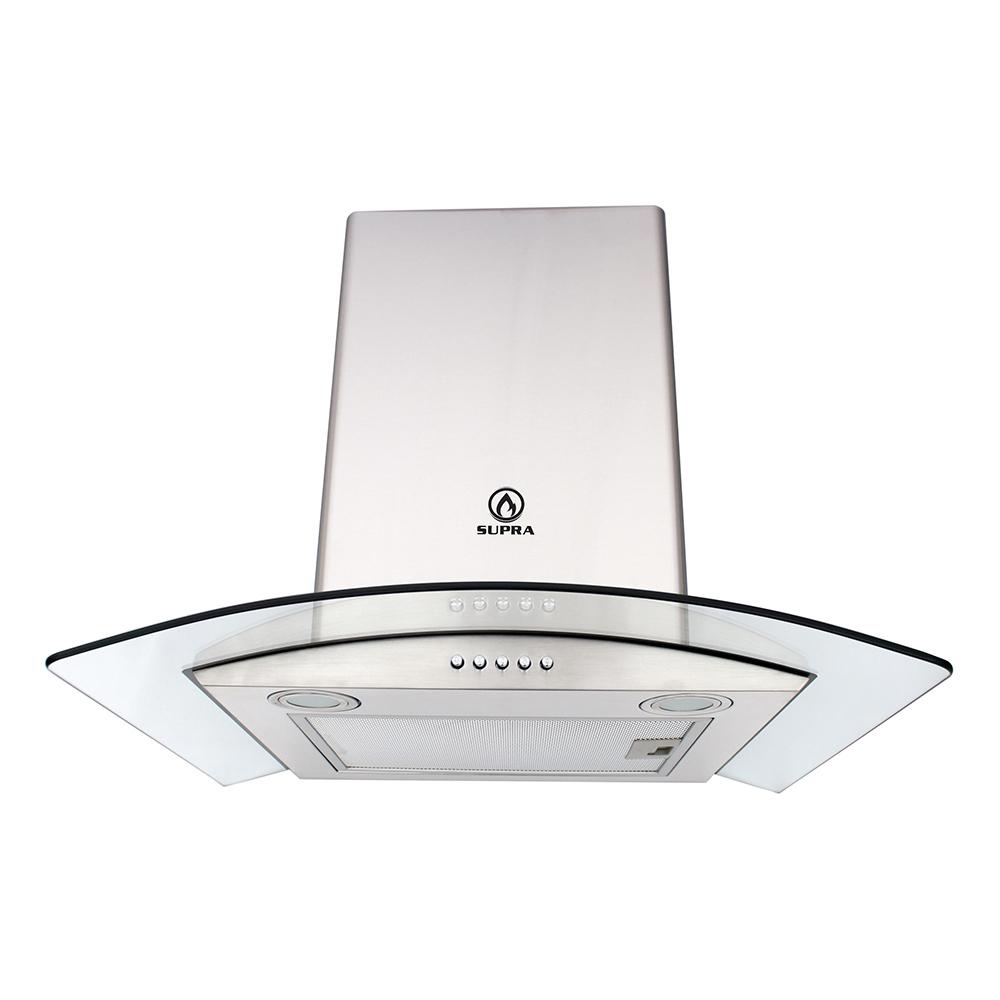 Campana Supra Cristal Curvo de 60 cm Acero Inoxidable