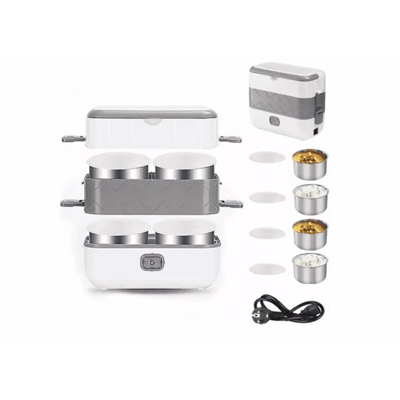 Fiambrera Xtellar blanco Eléctric De Acero Inoxidable De Doble Capa 2l 200w