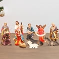 thumbnail image 2 of 11x figuras de , estatua del Nacimiento de Jesús, conjunto de decoraciones, obra de arte, juego de pesebre creativo para estante de escritorio Macarena Figuras del Belén, 2 of 8