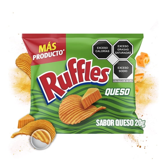 Papas fritas Ruffles sabor queso 20 g