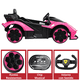 thumbnail image 4 of Montable Eléctrico para Niños Deportivo Lambo Luces Sonido Control Remoto Bluetooth Batería 12v - Rosa, 4 of 8